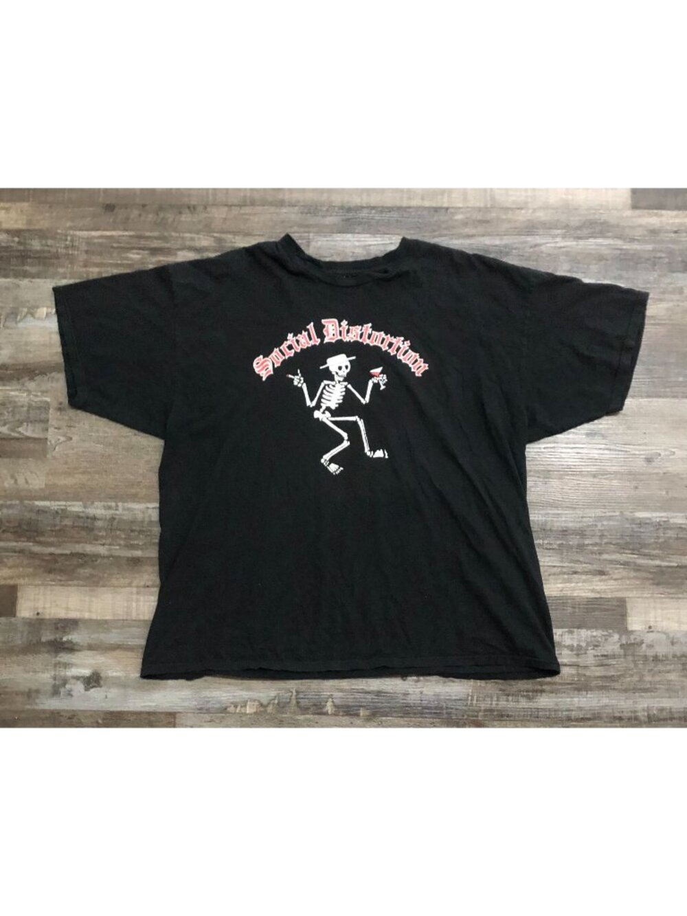 Vtg Social Distortion Mens 2XL Rock Band Tee T Shirt Black